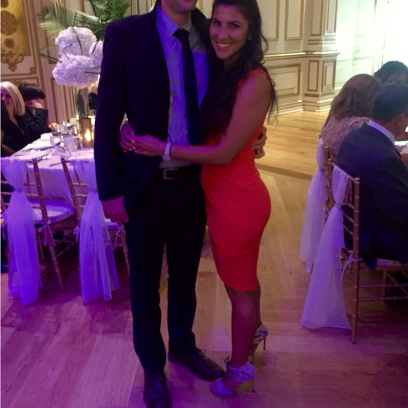 Rachel Roy Draped Sheath Dress Stretch Tulip Hem - Picture 11 of 11